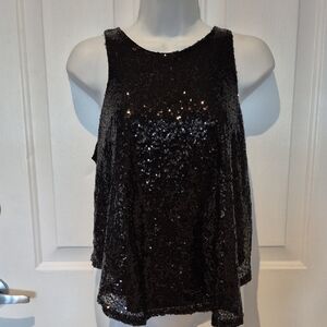 Rue21 Black Sparkle Tank Top. Size L